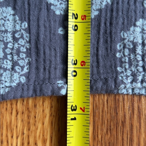 Wonderly Gray and White Patterned Mini Dress Size PM 100% Cotton Puff Sleeves - Picture 11 of 13